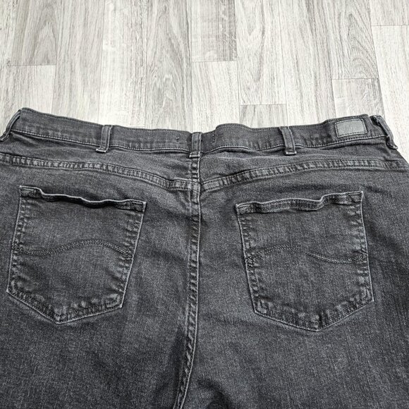 Lee Jeans Womens 22W Black Relaxed Fit Straight Leg Stretch Denim Plus Size - Picture 3 of 12